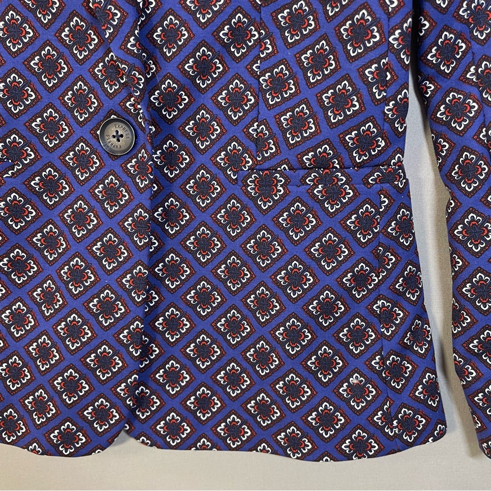 NWT Express Fitted Patterned One-Button Blazer Ja… - image 8